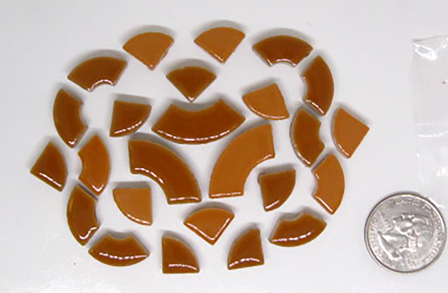 1 oz cc-tan curves, Ceramic curves tile - Kismet Mosaic - mosaic supplies