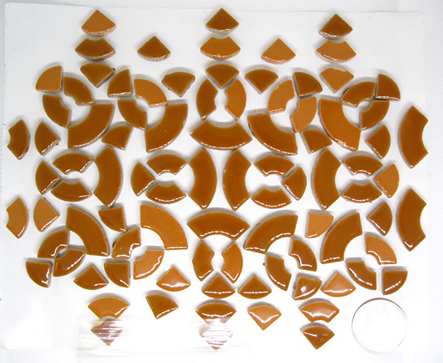 4 oz cc-tan curves, Ceramic curves tile - Kismet Mosaic - mosaic supplies