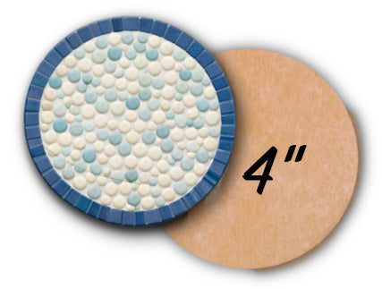 4" Circle Waterproof Mosaic Backer