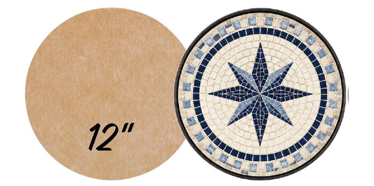 12" Circle Waterproof Mosaic Backer