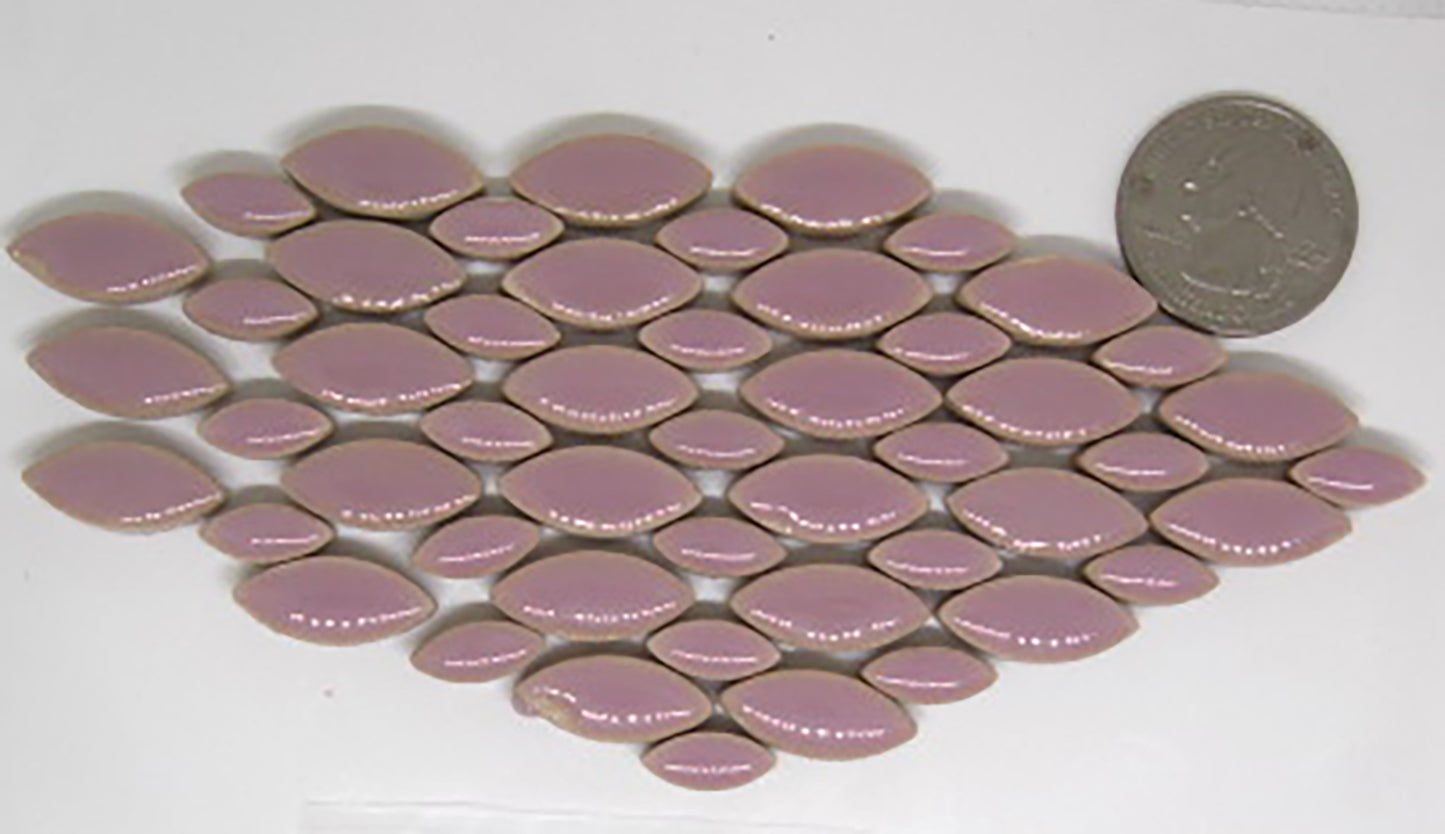 2 oz cp-Lavender Ellipse/Petal, CeramicPetals tile - Kismet Mosaic - mosaic supplies