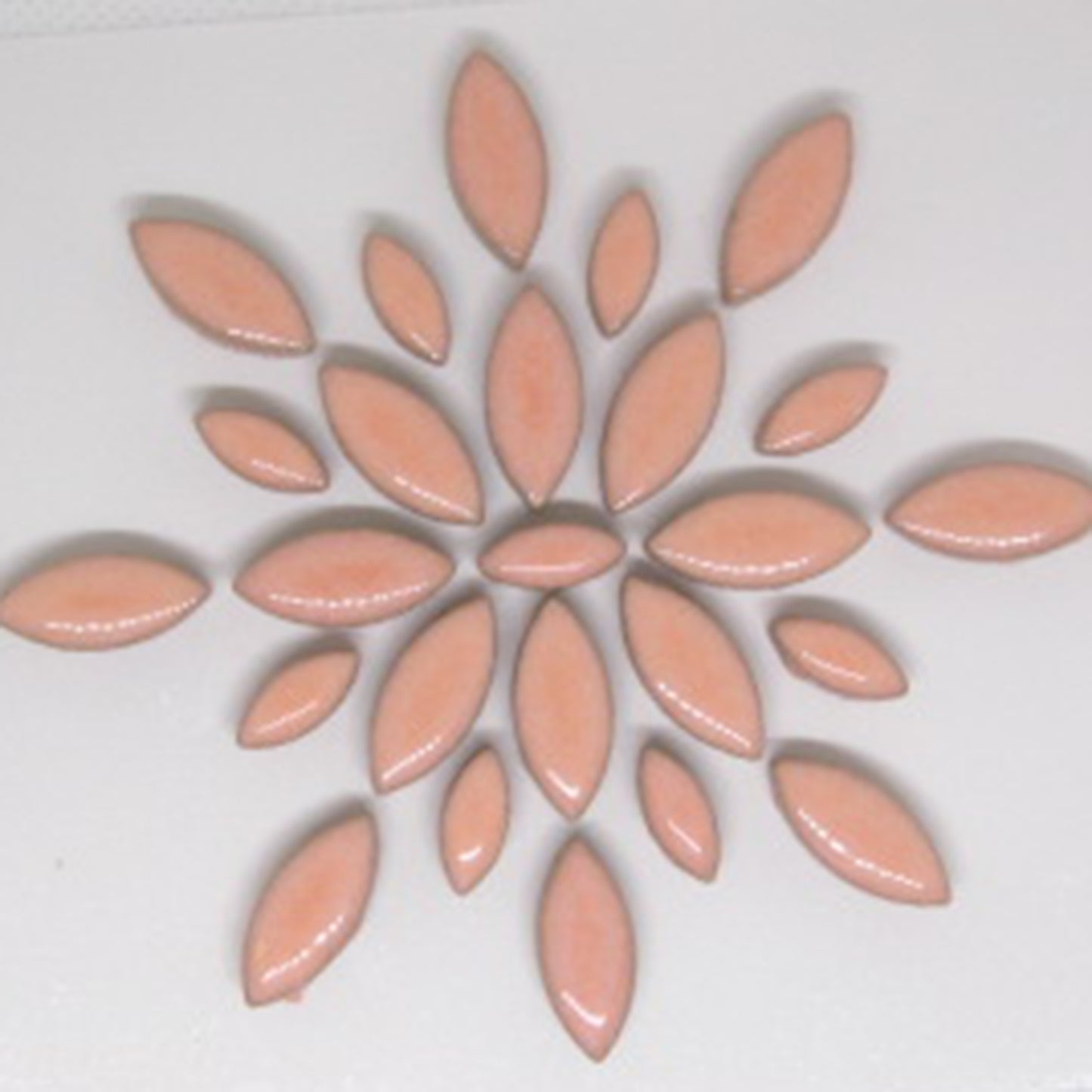 1 oz cp-Peach Ellipse/Petal, CeramicPetals tile - Kismet Mosaic - mosaic supplies