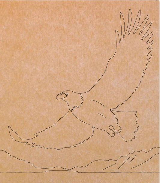 Eagle 14"x16" with Pattern (pre-drilled for hanging kit)