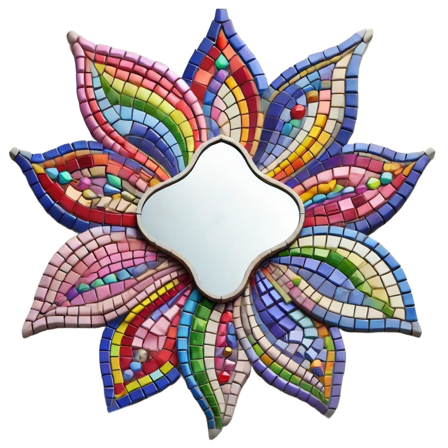 17" Flower Skeewbacker & Pattern with 6" Acrylic Mirror