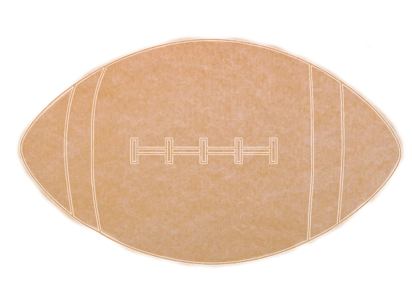 Football 12" Mosaic Backer (pre-drilled for hanging kit)