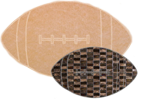 Football 12" (pre-drilled for hanging kit)