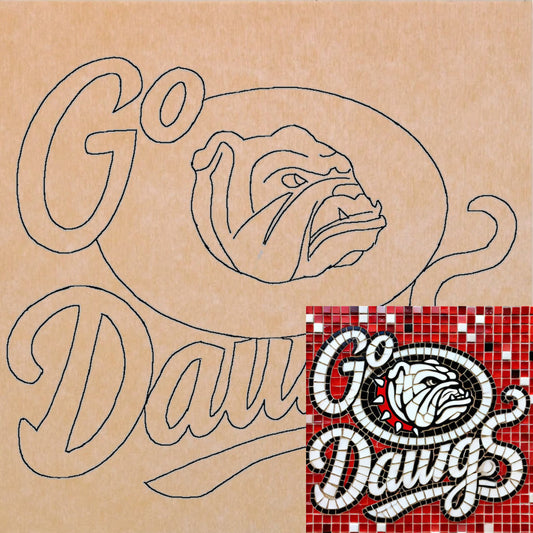 Go Dawgs 12"x12" (pre-drilled for hanging kit)