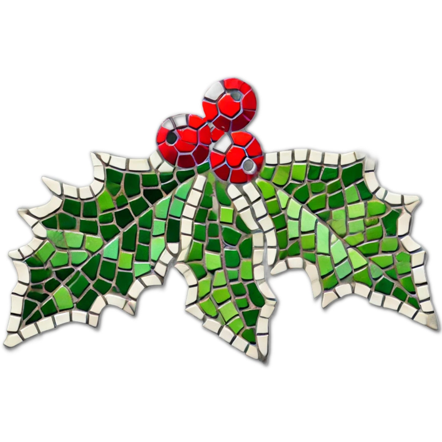 Holly Mosaic Backer (pre-drilled for hangable)