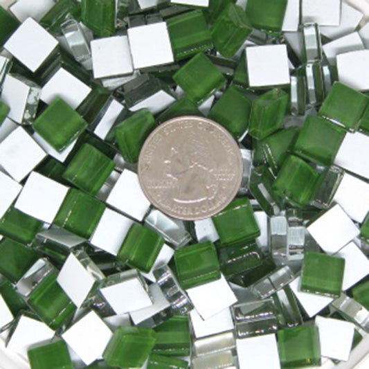 k131 - Amazon Green, Krystal 10mm tile - Kismet Mosaic - mosaic supplies