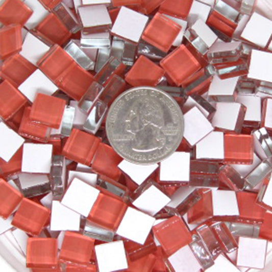 k189 - Tea Rose, Krystal 10mm tile - Kismet Mosaic - mosaic supplies