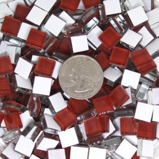 k192 - Bohemian Red, Krystal 10mm tile - Kismet Mosaic - mosaic supplies