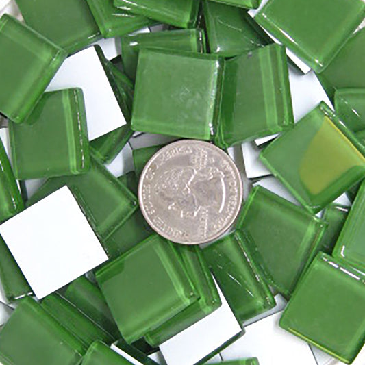 k231 - Amazon Green, Krystal 20mm tile - Kismet Mosaic - mosaic supplies