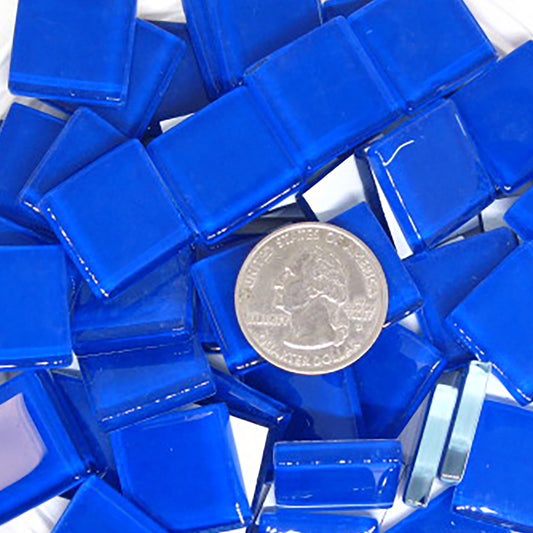 k260 - Cobalt, Krystal 20mm tile - Kismet Mosaic - mosaic supplies