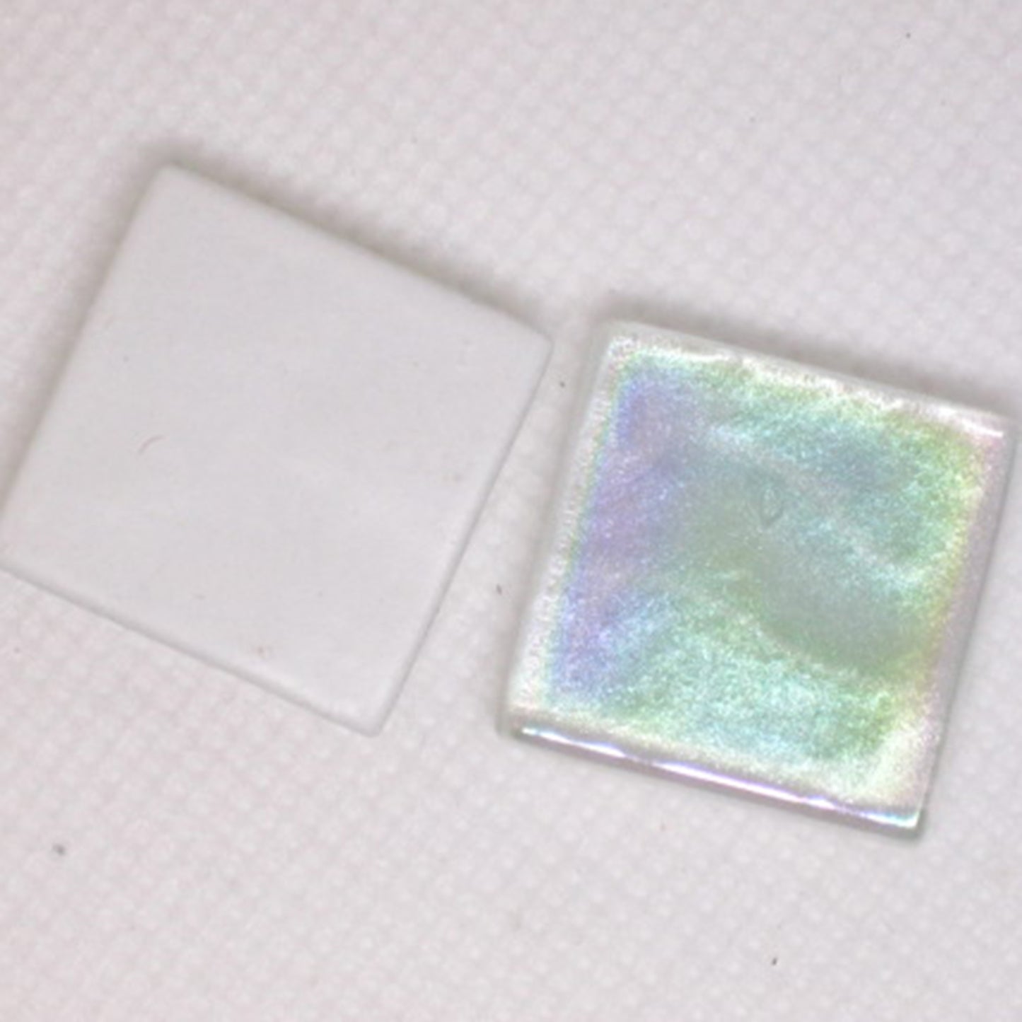K352 White Krystal Metallic Iridized tile - 20mm - mosaic supplies Pearl