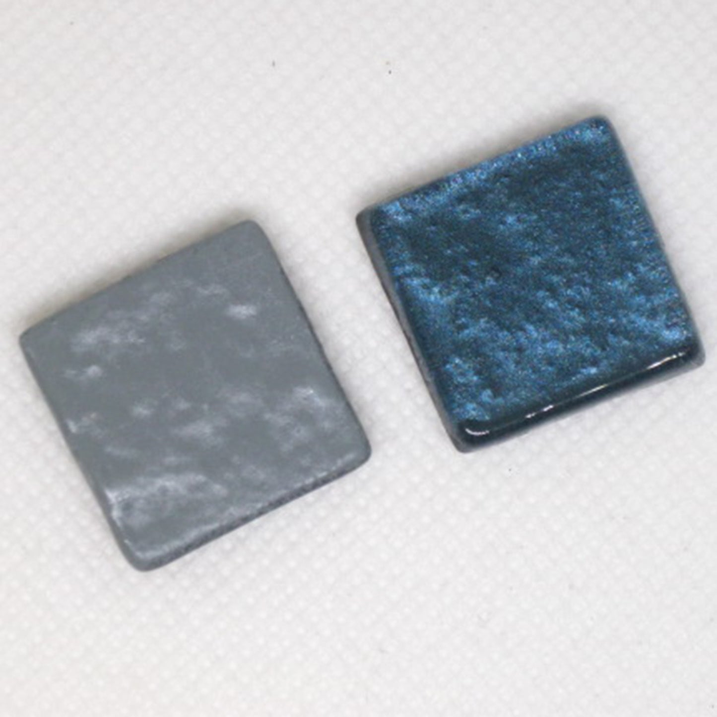 K352 Teal Krystal Metallic tile - 20mm - mosaic supplies teaberry tiffany -gray backing