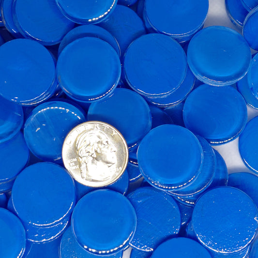 23mm blue krystal round tiles