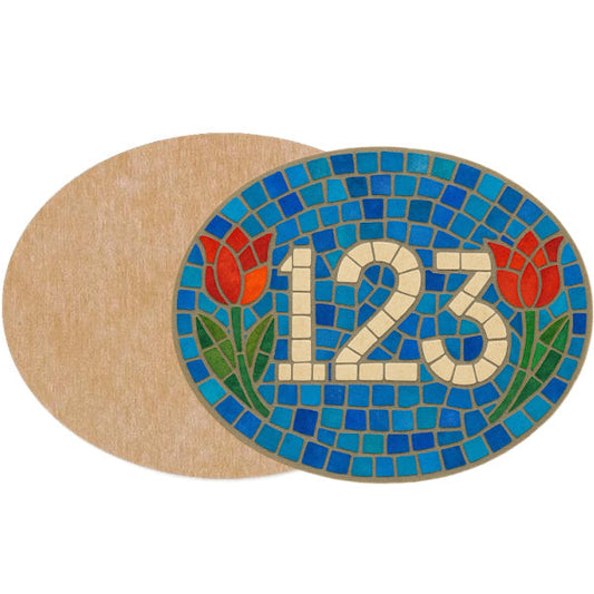 Oval 12" Mosaic Backer (pre-drilled for hangable & stakeable kits)