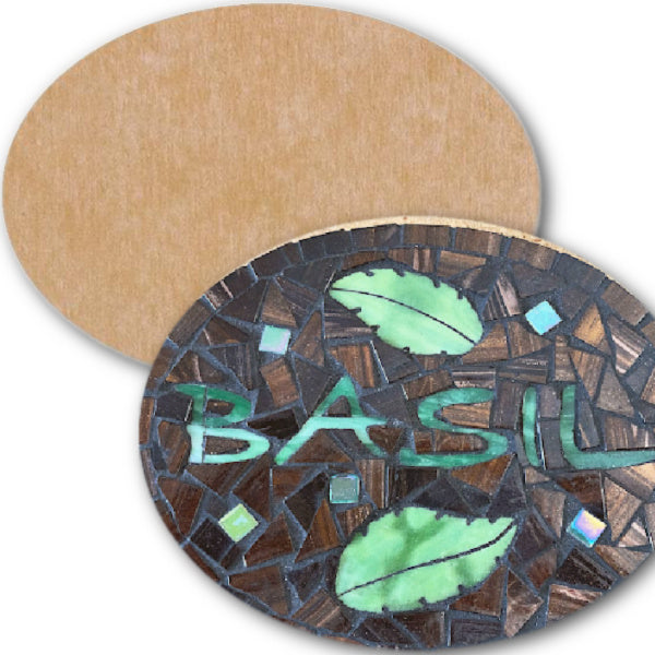 Oval 12" Mosaic Backer (pre-drilled for hangable & stakeable kits)