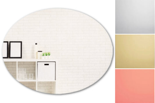 12 Inch Oval Acrylic Mirror - Silver/Gold/Rose Gold