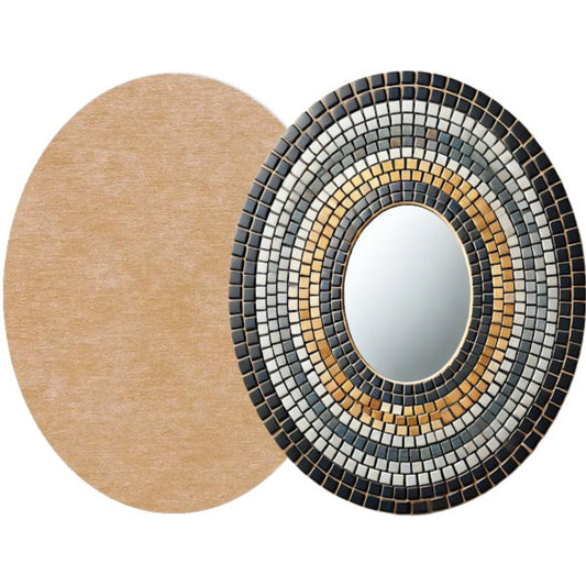 12" Oval Shaped Skeewbacker with 9" Oval Acrylic Mirror