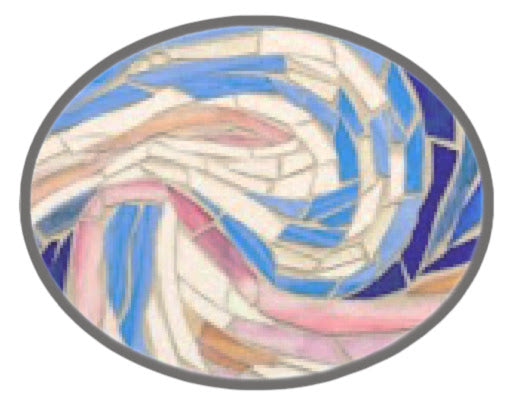 Oval 12" Mosaic Backer (pre-drilled for hangable & stakeable kits)