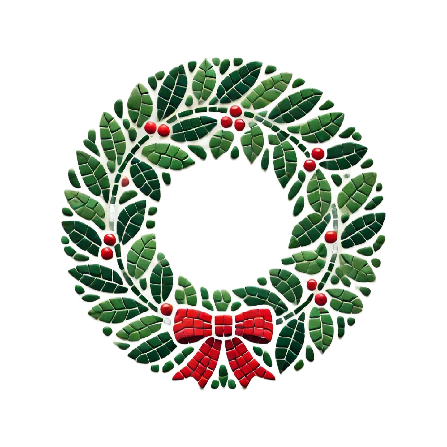 Wreath Mosaic Backer (pre-drilled for hangable)