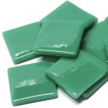 815-g Teal Green, 25mm - recycled glass tile - Kismet Mosaic - mosaic supplies