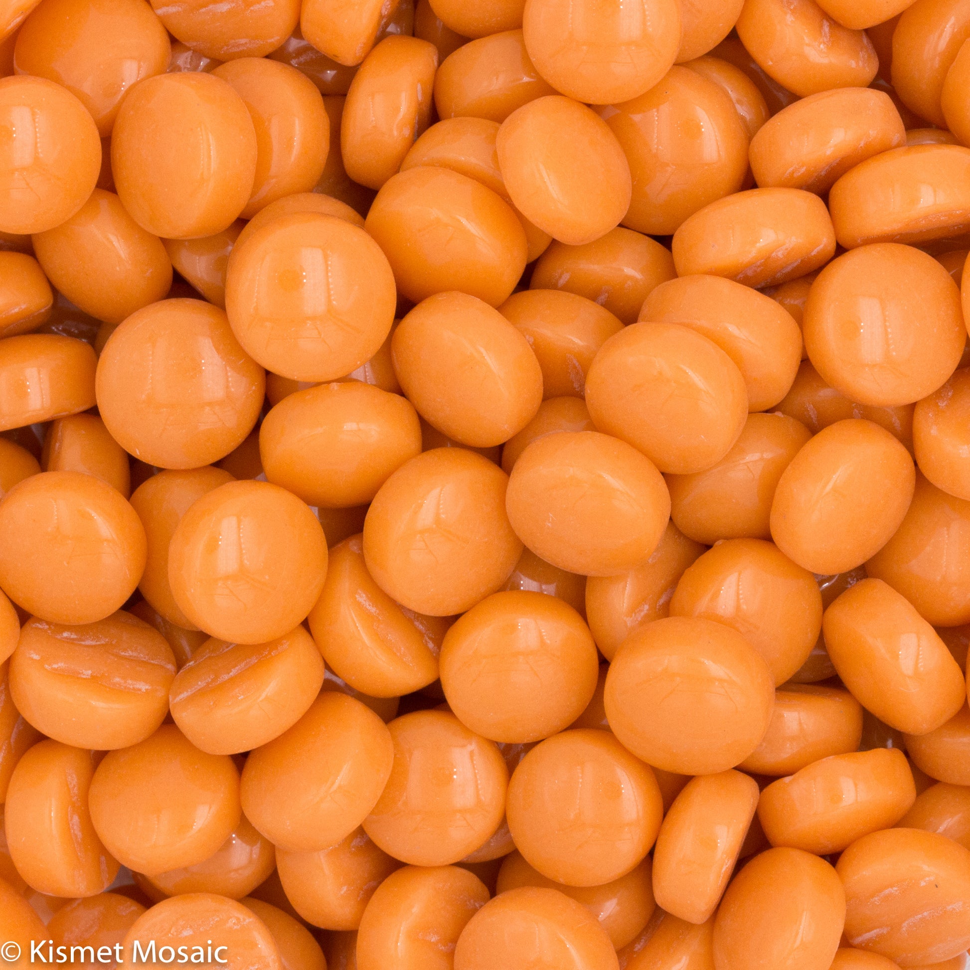 3104-g Tangerine, BelliButtonGloss tile - Kismet Mosaic - mosaic supplies