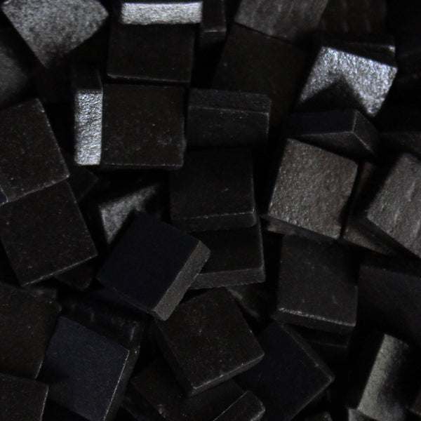 149-m Carbon Black, 12mm - White, Gray & Black tile - Kismet Mosaic - mosaic supplies