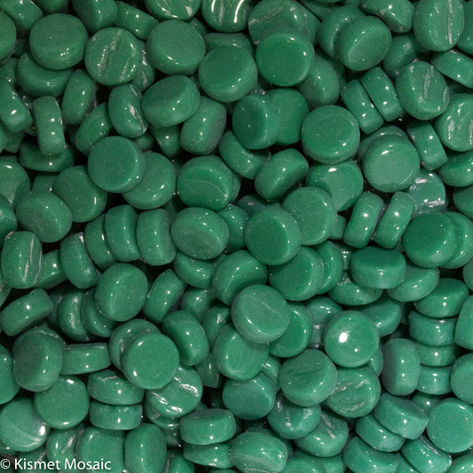 455-g Grass Green Mini Rounds, MiniRoundGloss tile - Kismet Mosaic - mosaic supplies