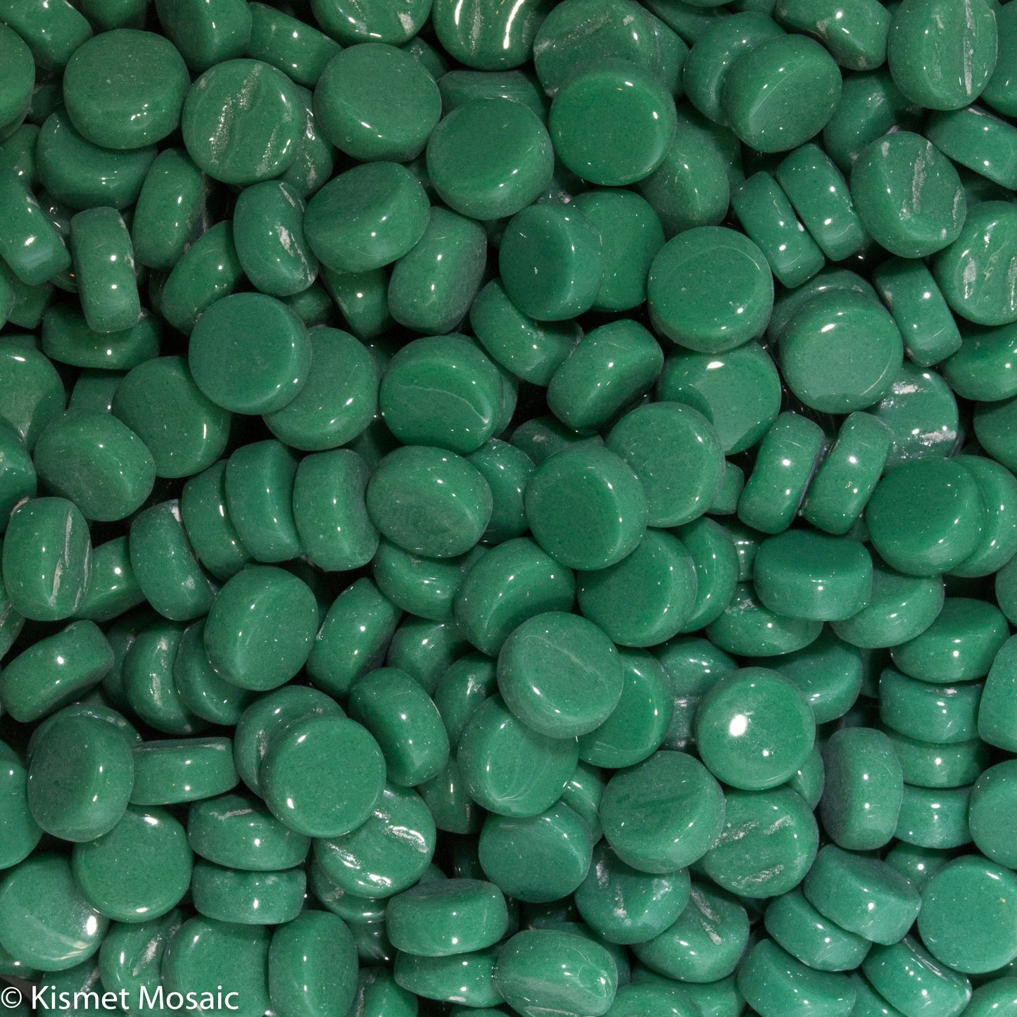 455-g Grass Green Mini Rounds, MiniRoundGloss tile - Kismet Mosaic - mosaic supplies
