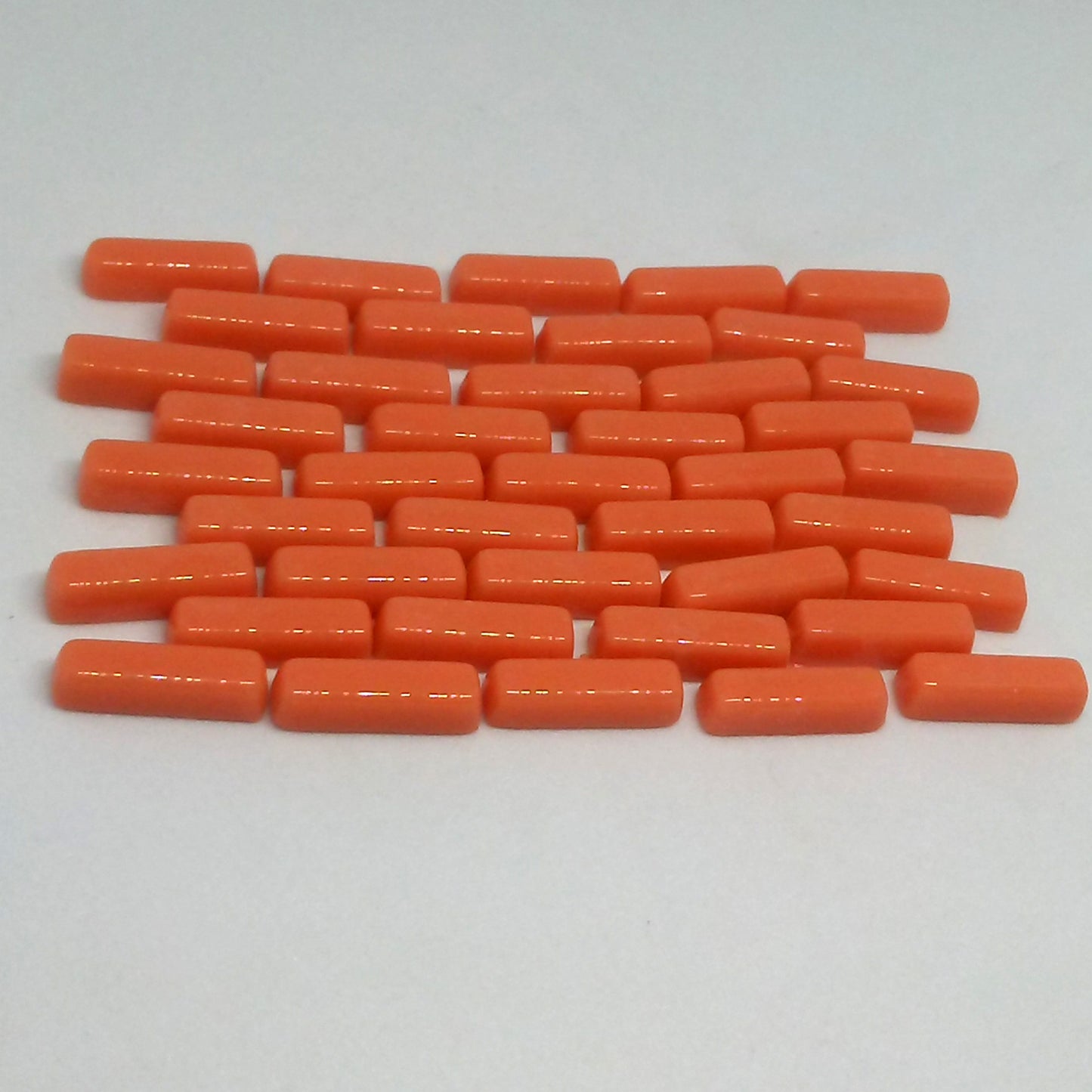 6104-g Tangerine- Mini-Rectangles, MiniRectangle tile - Kismet Mosaic - mosaic supplies