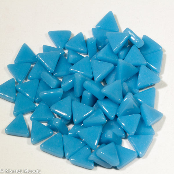 765-g - Surf Blue Triangle, TriangleGloss tile - Kismet Mosaic - mosaic supplies