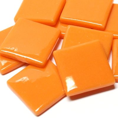 8104-g Tangerine Gloss 25mm - recycled glass tile - Kismet Mosaic - mosaic supplies
