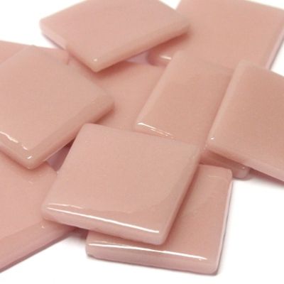 817-g Pink Gloss 25mm - recycled glass tile - Kismet Mosaic - mosaic supplies