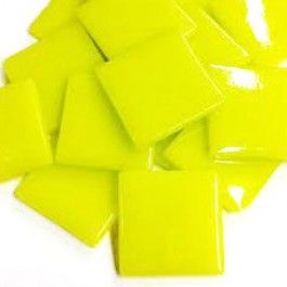 828-g Yellow Gloss 25mm - recycled glass tile - Kismet Mosaic - mosaic supplies