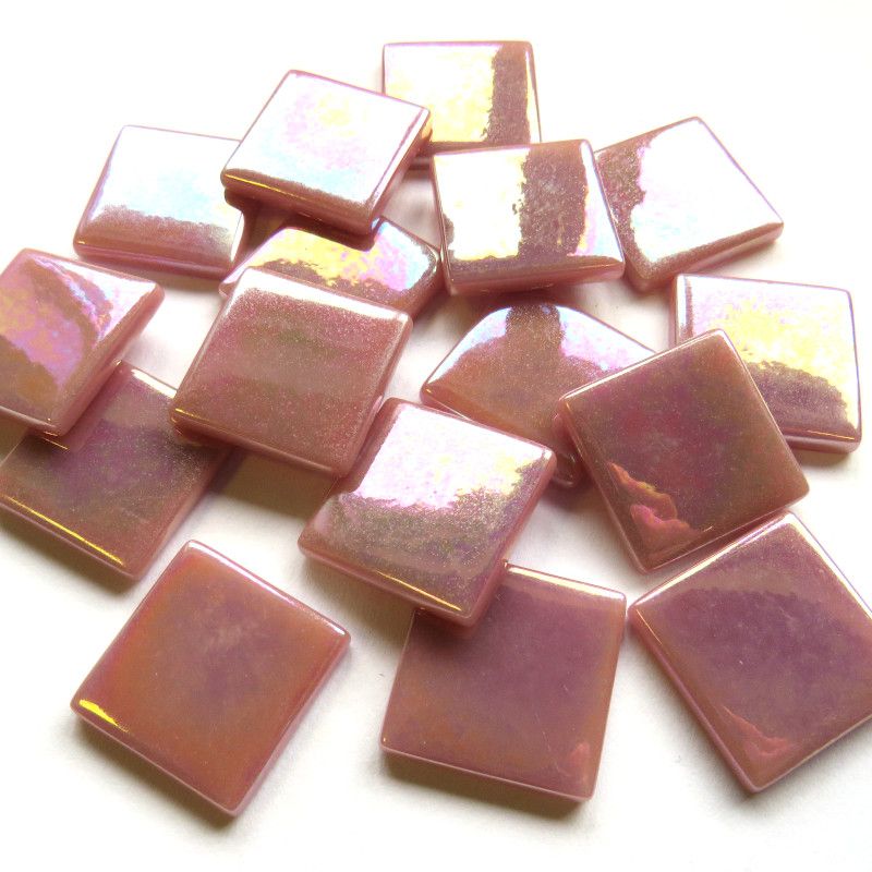 835-i 25mm Light Rose Iridized Loose Tile