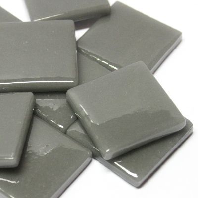 847-g Dark Gray Gloss 25mm - recycled glass tile - Kismet Mosaic - mosaic supplies