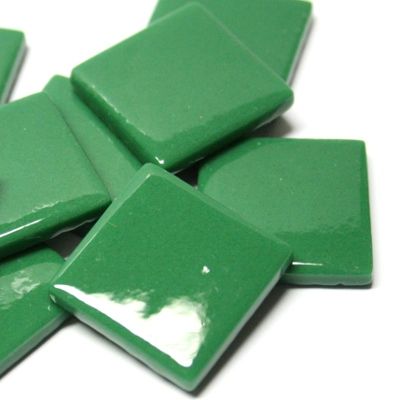 855-g Grass Green Gloss 25mm - recycled glass tile - Kismet Mosaic - mosaic supplies