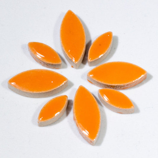 cp-Orange Ellipse/Petal, CeramicPetals tile - Kismet Mosaic - mosaic supplies