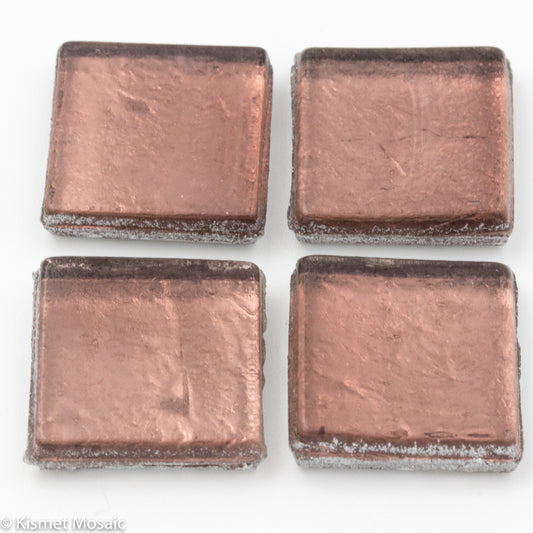 FL17 - Rose, 15mmFoil tile - Kismet Mosaic - mosaic supplies