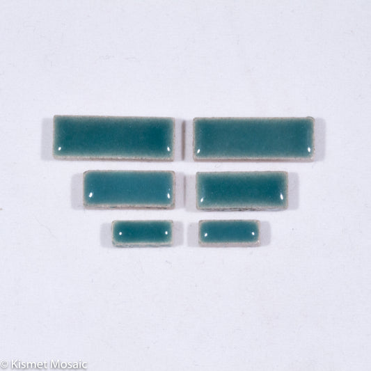 c-Teal Rectangles, CeramicRectangles tile - Kismet Mosaic - mosaic supplies