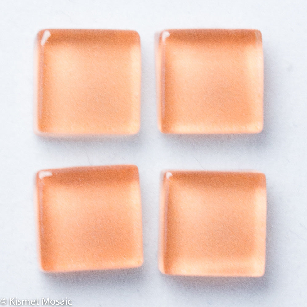 k117 - Peach, Krystal 10mm tile - Kismet Mosaic - mosaic supplies
