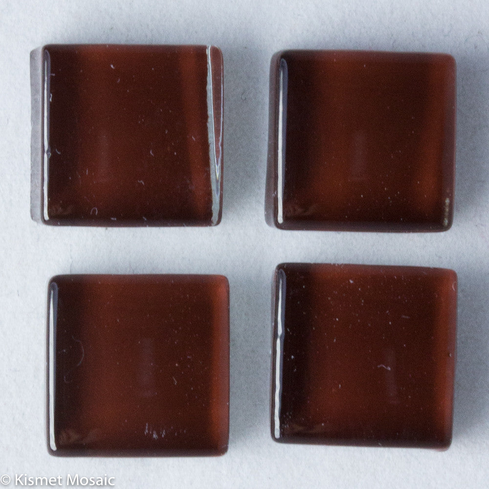 k125 - Chocolate, Krystal 10mm tile - Kismet Mosaic - mosaic supplies