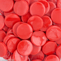 2107-g - Chili Red - Gloss Penny Rounds, PennyRoundGloss tile - Kismet Mosaic - mosaic supplies