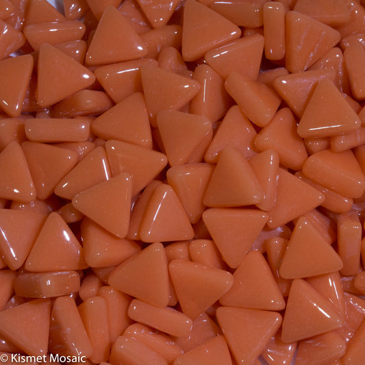7105-g - Orange Triangle, TriangleGloss tile - Kismet Mosaic - mosaic supplies