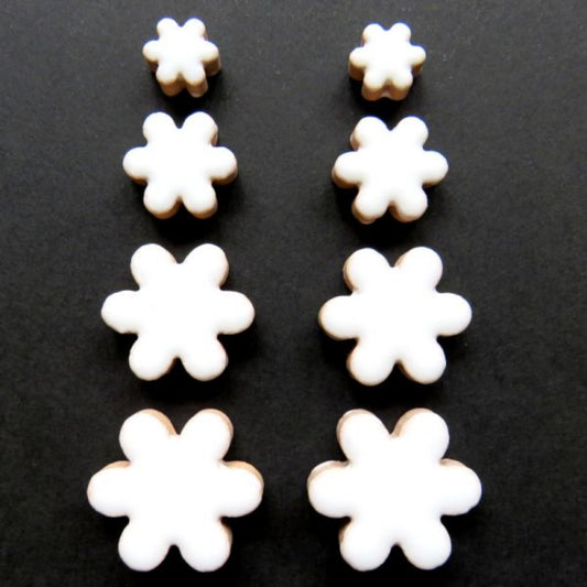 Glazed ceramic flower tiles
