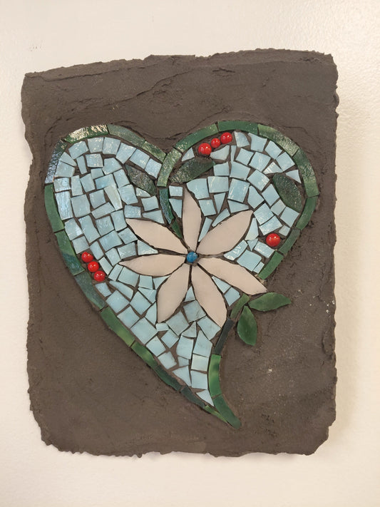 mosaic base made from fiberglass mesh and thinset