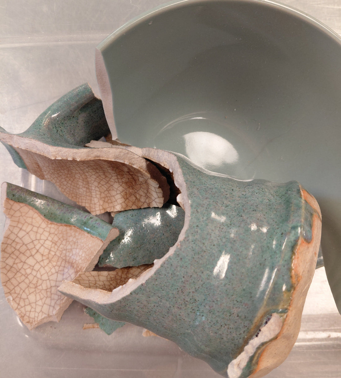 Broken ceramics