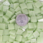 pale green, apple green, 12mm tile, recycled glass, square tile
001-m-pastel-green-mosaic-tile